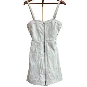 Neon Blonde New With Tags Size S Faux Leather Zip-up, cutout back dress!